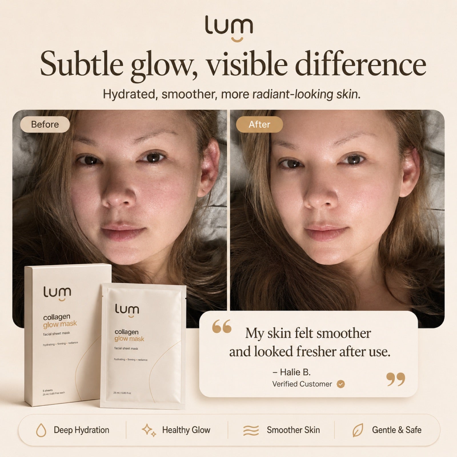 Subtle glow visible difference
